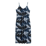 Shark Underwear Pattern Print Jersey Midi Cami Dress