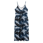 Shark Underwear Pattern Print Jersey Midi Cami Dress