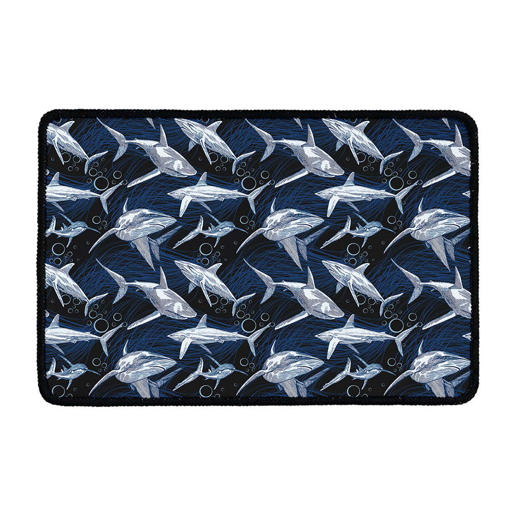 Shark Underwear Pattern Print Kitchen Mat