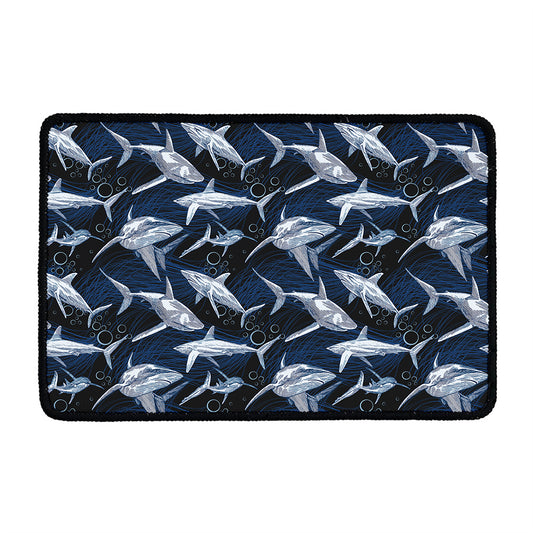 Shark Underwear Pattern Print Kitchen Mat