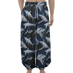 Shark Underwear Pattern Print Lantern Pants