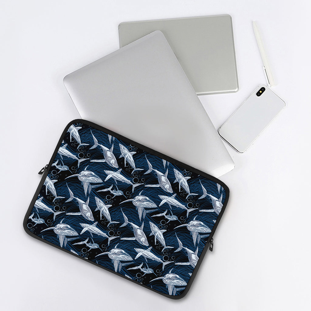 Shark Underwear Pattern Print Laptop Sleeve