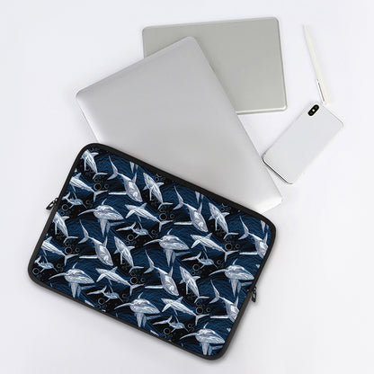 Shark Underwear Pattern Print Laptop Sleeve