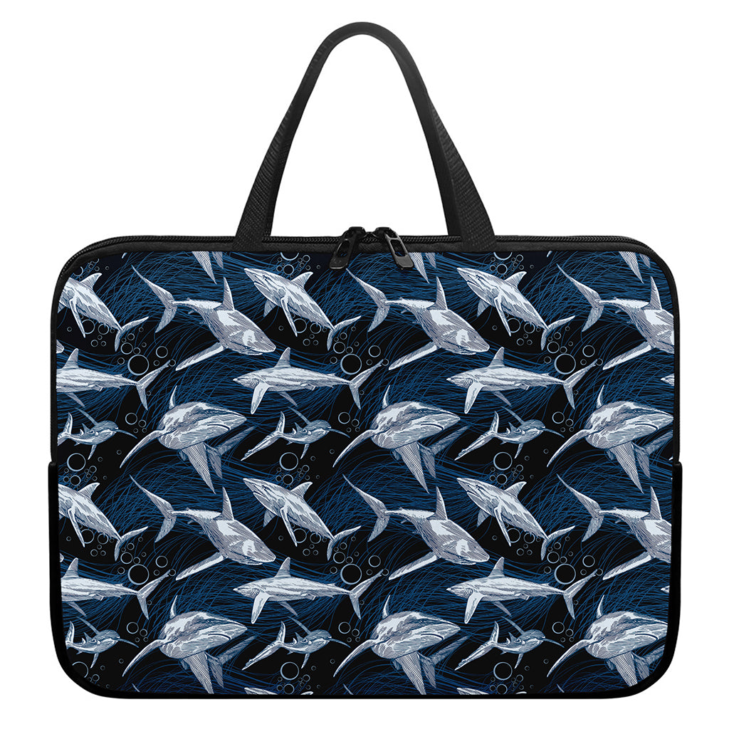 Shark Underwear Pattern Print Laptop Sleeve With Handle
