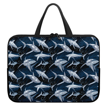 Shark Underwear Pattern Print Laptop Sleeve With Handle