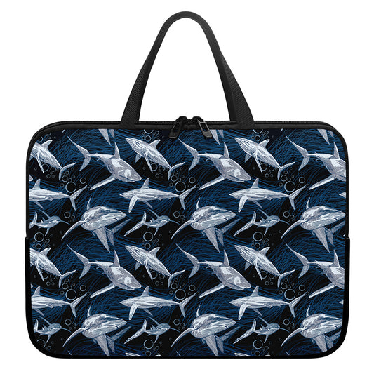 Shark Underwear Pattern Print Laptop Sleeve With Handle