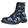 Shark Underwear Pattern Print Lace-Up Boots
