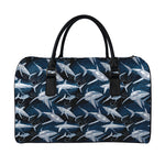 Shark Underwear Pattern Print Leather Duffle Bag