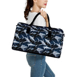 Shark Underwear Pattern Print Leather Duffle Bag