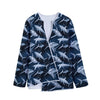 Shark Underwear Pattern Print Long Sleeve Short Coat