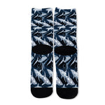 Shark Underwear Pattern Print Long Socks