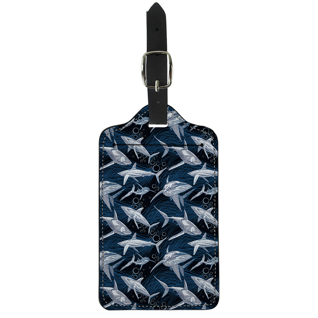 Shark Underwear Pattern Print Luggage Tag
