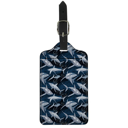 Shark Underwear Pattern Print Luggage Tag