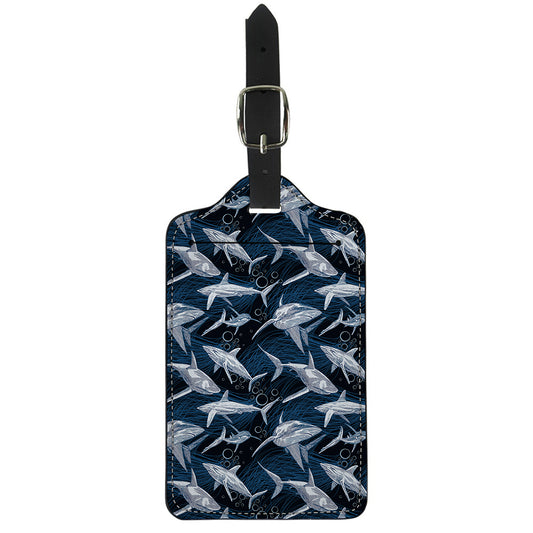 Shark Underwear Pattern Print Luggage Tag