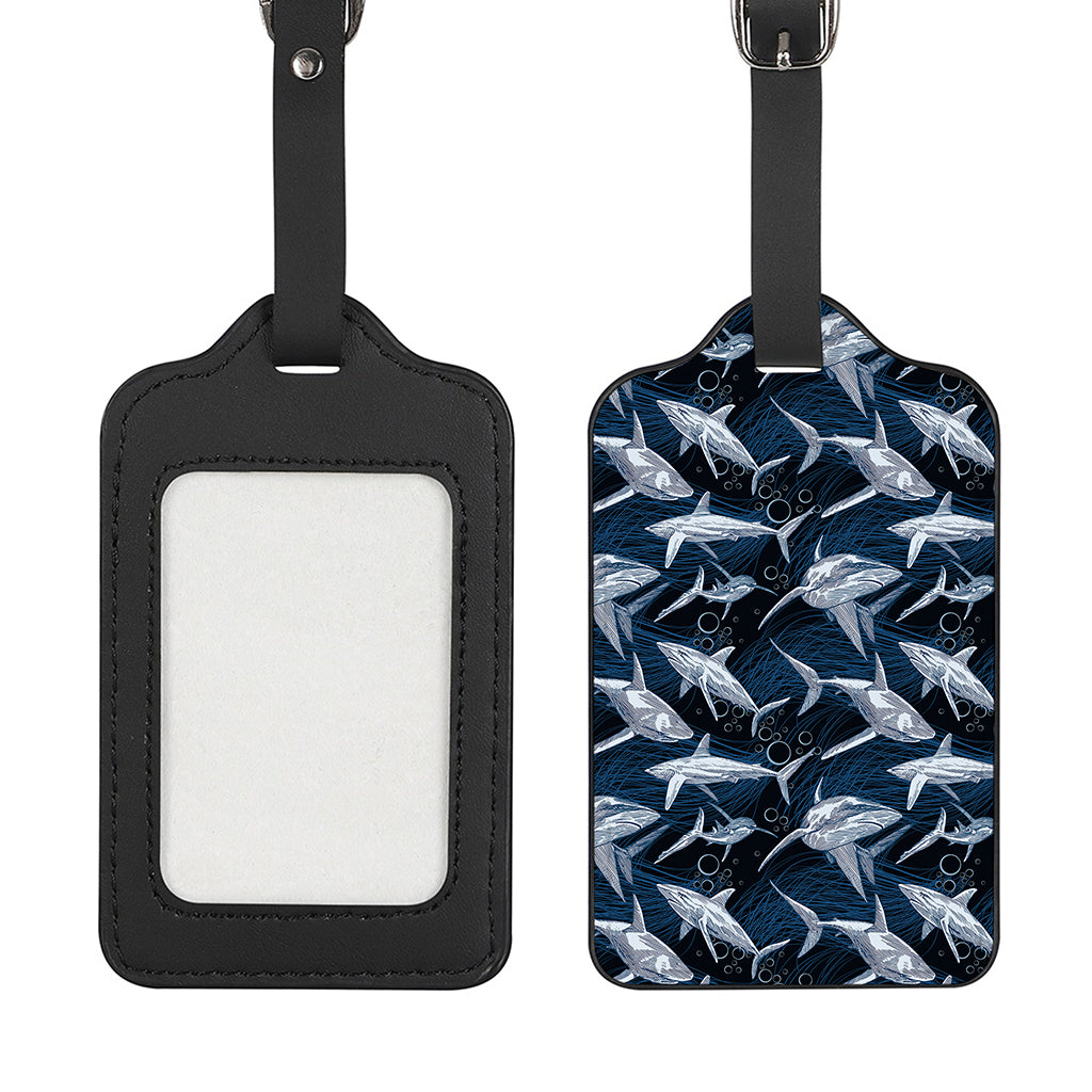 Shark Underwear Pattern Print Luggage Tag
