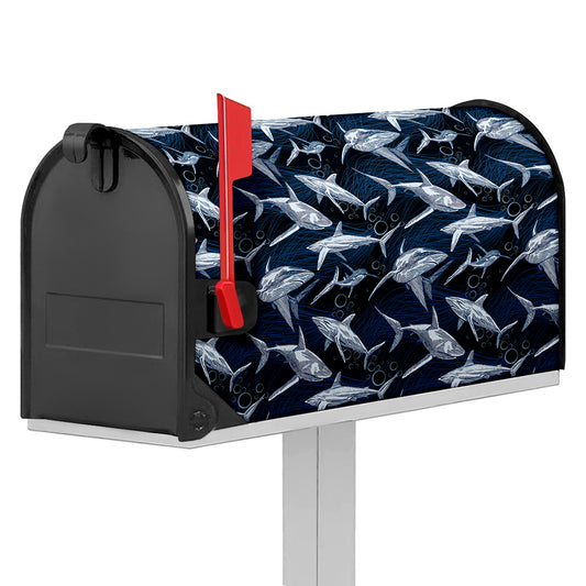 Shark Underwear Pattern Print Mailbox Cover