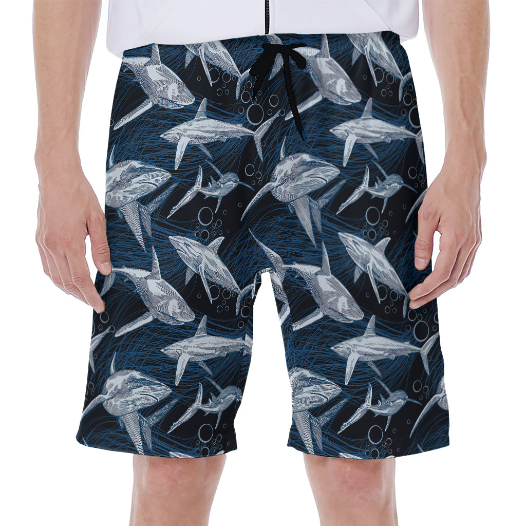Shark Underwear Pattern Print Men's Beach Shorts