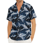 Shark Underwear Pattern Print Men's Deep V-Neck Shirt