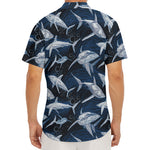 Shark Underwear Pattern Print Men's Deep V-Neck Shirt