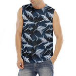 Shark Underwear Pattern Print Men's Fitness Tank Top