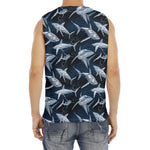 Shark Underwear Pattern Print Men's Fitness Tank Top