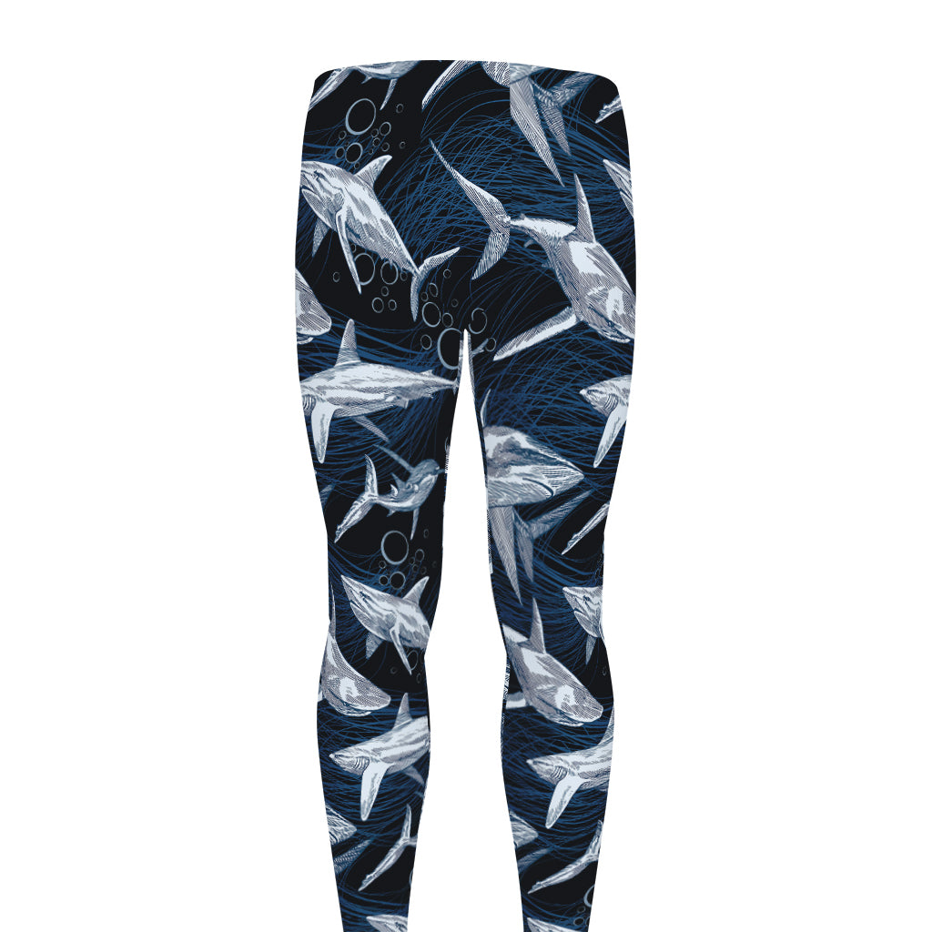 Shark Underwear Pattern Print Men's leggings