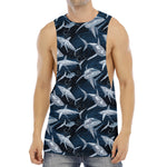 Shark Underwear Pattern Print Men's Muscle Tank Top