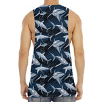 Shark Underwear Pattern Print Men's Muscle Tank Top
