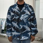 Shark Underwear Pattern Print Men's Shirt Jacket