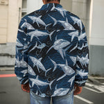 Shark Underwear Pattern Print Men's Shirt Jacket