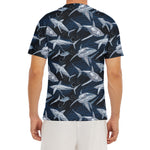 Shark Underwear Pattern Print Men's Short Sleeve Rash Guard