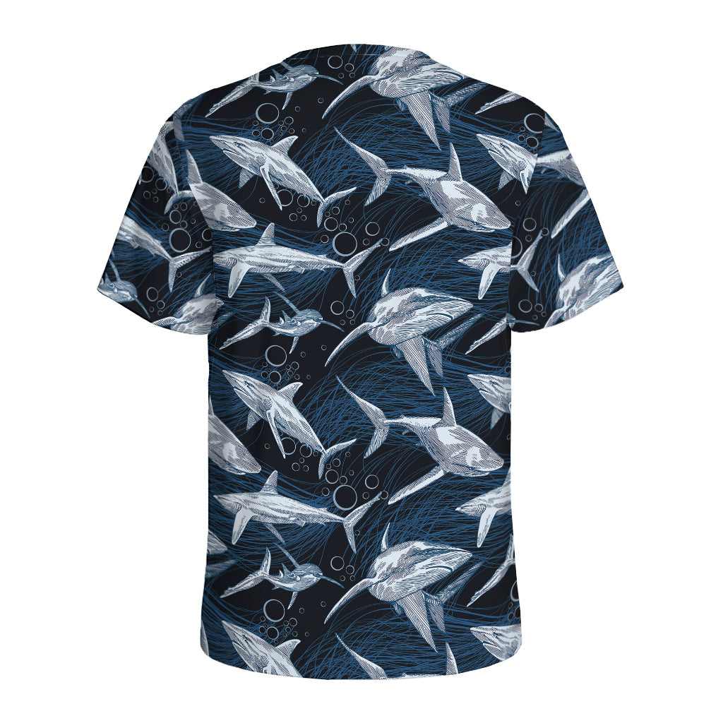 Shark Underwear Pattern Print Men's Sports T-Shirt