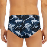Shark Underwear Pattern Print Men's Triangle Swim Briefs
