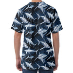 Shark Underwear Pattern Print Men's Velvet T-Shirt