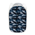 Shark Underwear Pattern Print Mesh Laundry Hamper