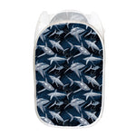Shark Underwear Pattern Print Mesh Laundry Hamper