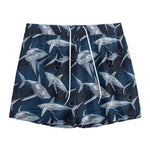 Shark Underwear Pattern Print Mesh Shorts