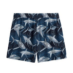 Shark Underwear Pattern Print Mesh Shorts
