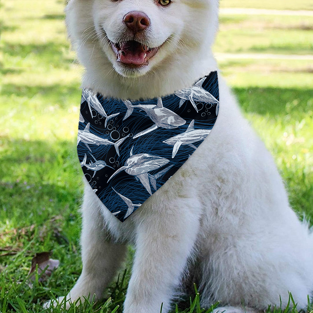 Shark Underwear Pattern Print Over The Collar Dog Bandana
