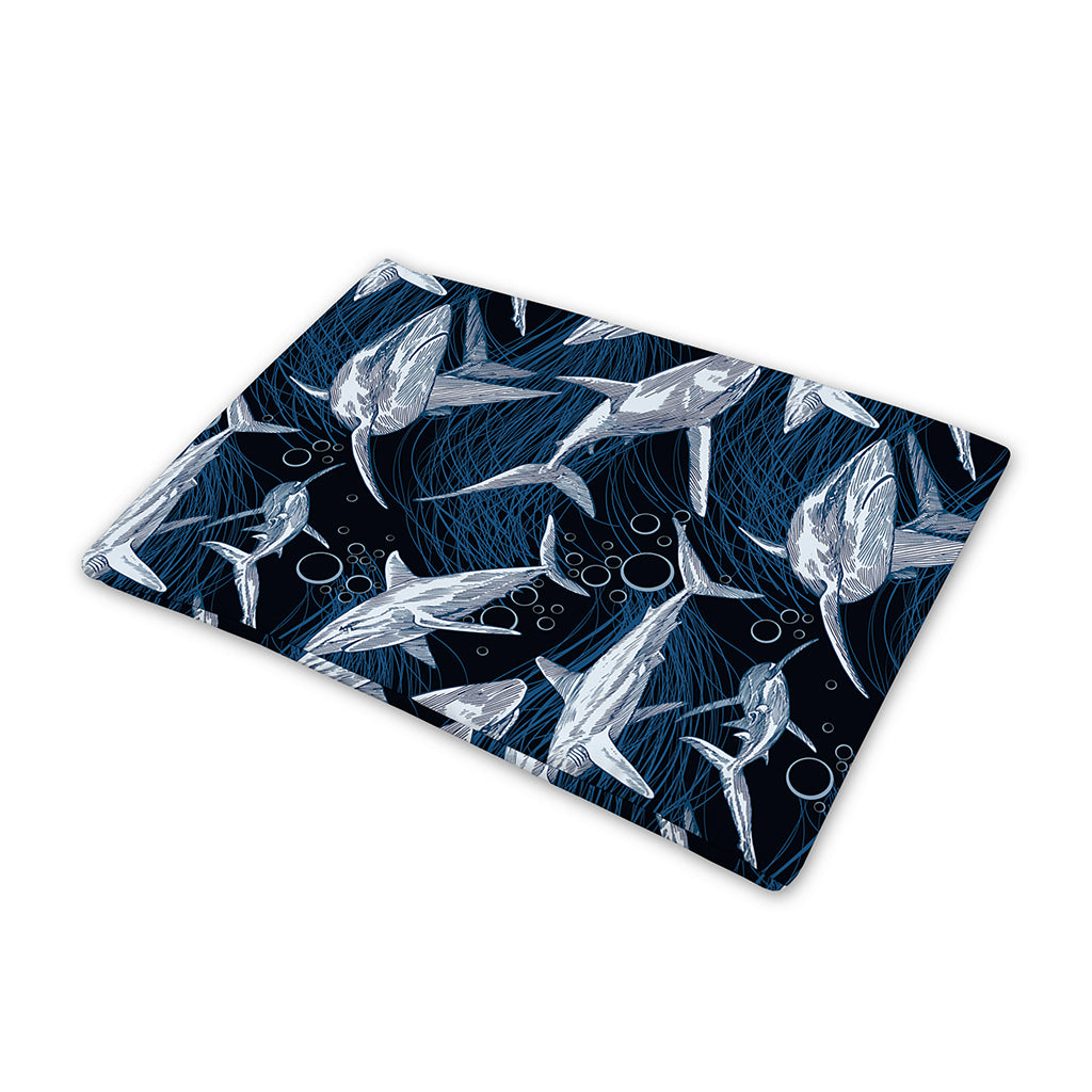 Shark Underwear Pattern Print Pet Cooling Mat Cover