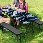Shark Underwear Pattern Print Picnic Table Cover