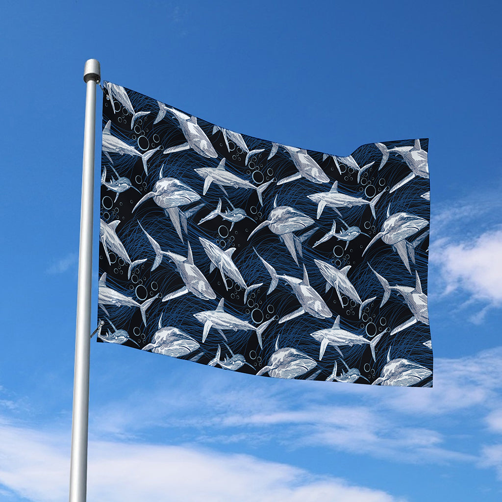Shark Underwear Pattern Print Polyester Flag