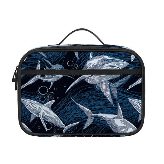Shark Underwear Pattern Print Portable Lunch Bag