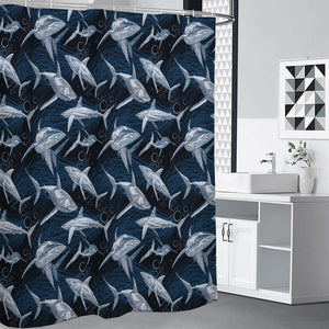 Shark Underwear Pattern Print Premium Shower Curtain