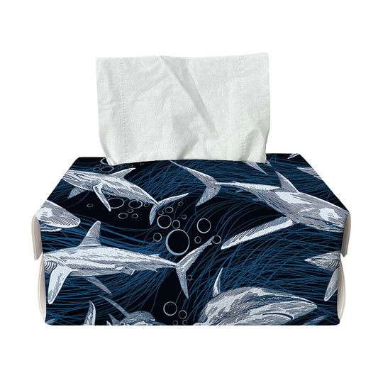 Shark Underwear Pattern Print Rectangle Tissue Box Cover