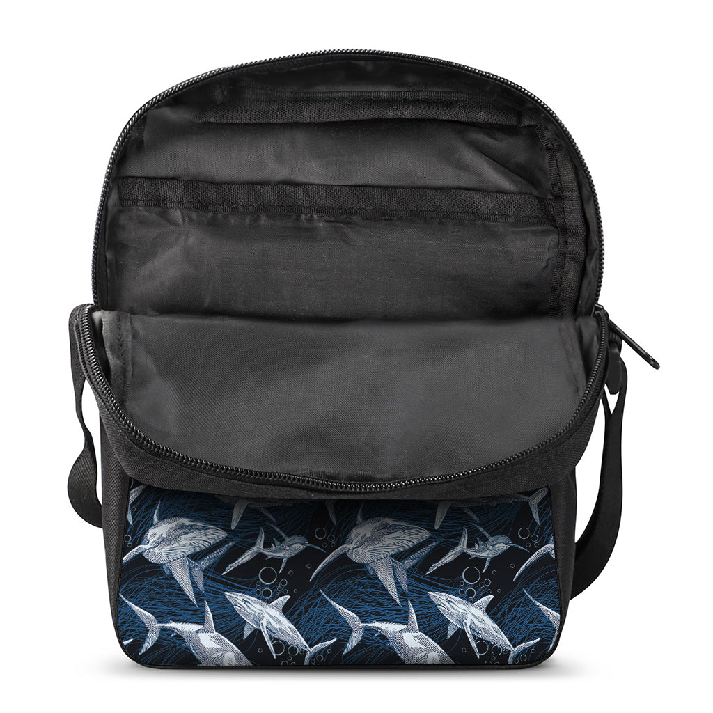 Shark Underwear Pattern Print Rectangular Crossbody Bag