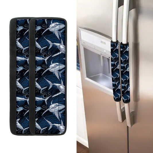 Shark Underwear Pattern Print Refrigerator Handle Covers
