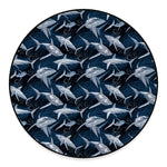 Shark Underwear Pattern Print Round Floor Mat