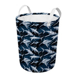 Shark Underwear Pattern Print Round Laundry Basket