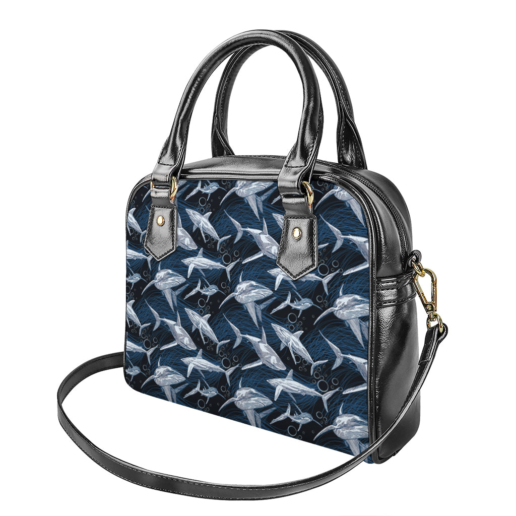 Shark Underwear Pattern Print Shoulder Handbag
